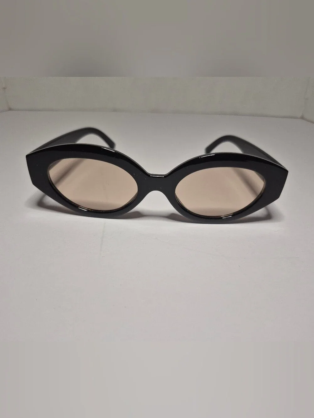 Black Oval Sunglasses with Brown Lenses - Women Accessories